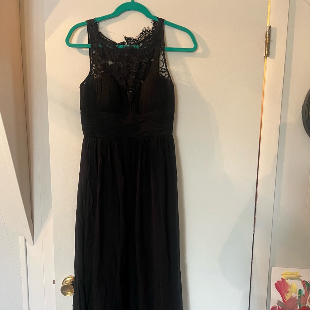 Aidan Mattox Black Lace Dress